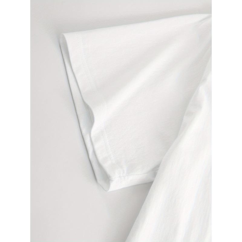 Европейские размеры Мужская черная футболка с коротким рукавом с принтом "Молись, Жди, Доверяй, У Бога Есть План" - Свободный крой, Повседневная футболка, Минималистичный дизайн для лета, Ежедневная