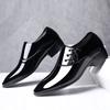 New Pointed Leather Shoes Men's Business Dress Shoes Men's Glossy Casual Shoes Large Size Wedding Shoes
