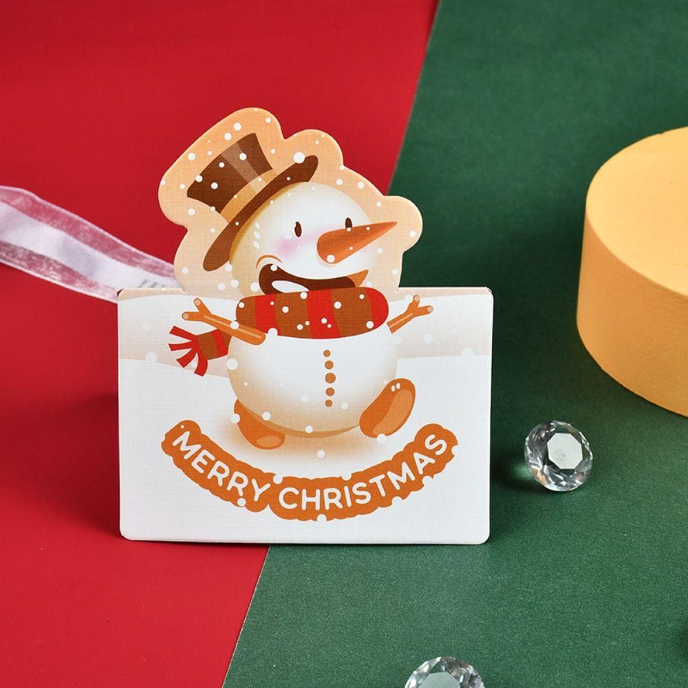 10 шт. Приглашения Счастливого Рождества Поздравительные открытки Рукописный текст Чистые бумажные открытки Приглашение для гостя