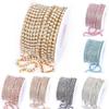 Electroplated Rhinestone Drill Chain: Single Row Metal Claw Chain for DIY Costume Accessories