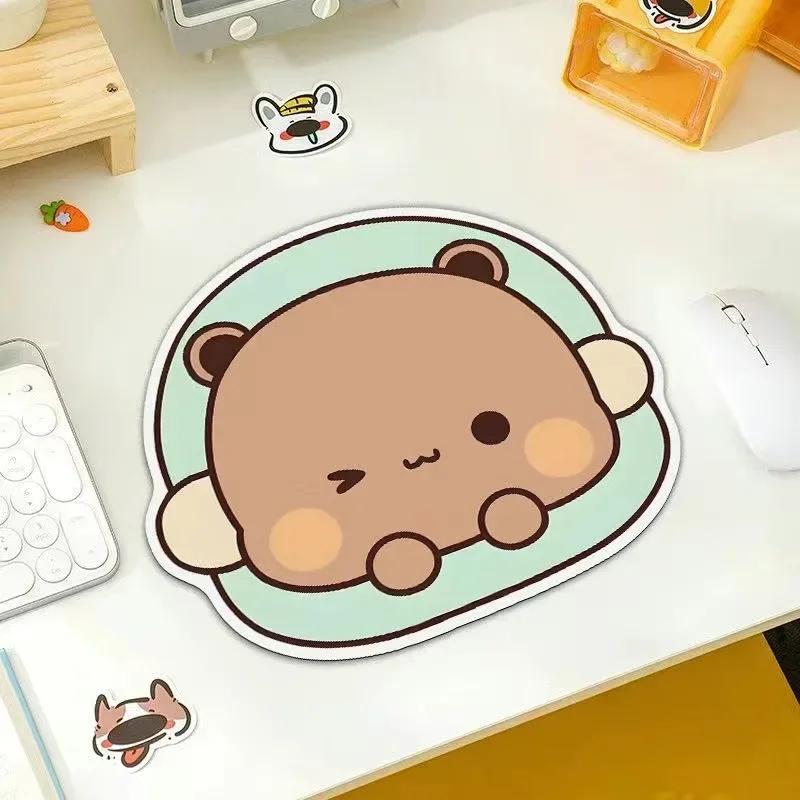 Cute Cartoon BuBu DuDu Panda Mousepad Non Slip Computer Gamer Mouse Pad Size For Office Cute Little Bear Desk Mat