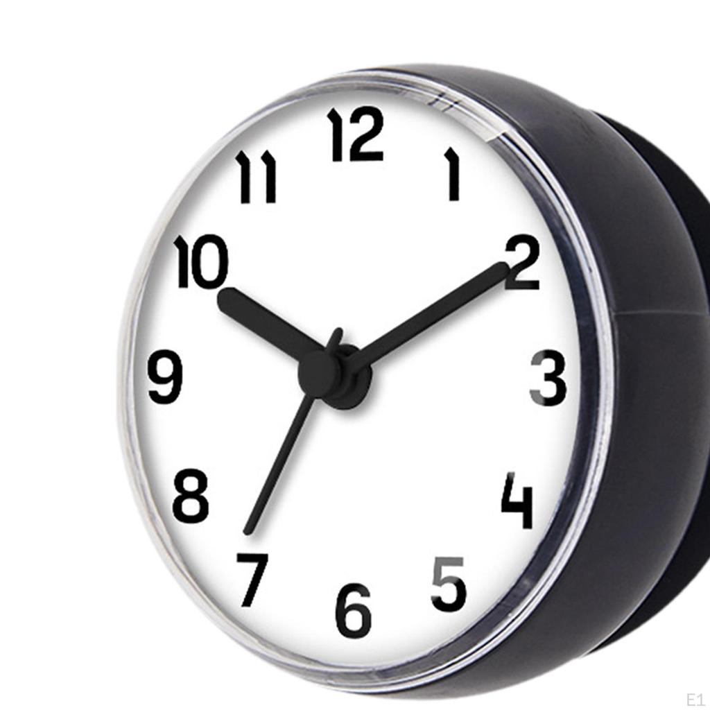 Compact And Waterproof Digital Wall Clock with Easy-to-attach Suction Cup Silent Battery, Made