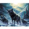 Frame Modern Painting By Numbers For Adults Canvas Painting Wolf Animal Winter Picture Drawing Home Decoration Unique Gift 40x50cm