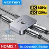 Vention HDMI 2.1 Splitter Switch 8K 60Hz 4K 120Hz 2 In 1 Out for TV Xiaomi Xbox Series X PS5 HDMI Cable Monitor HDMI 2.1 Switcher