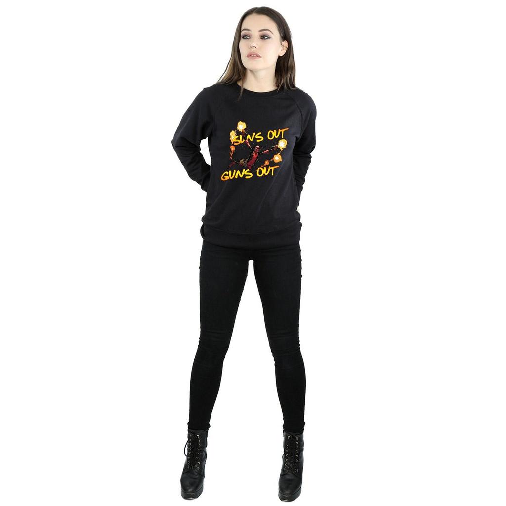 Marvel Womens/Ladies Deadpool Sun´s Out Guns Out Sweatshirt