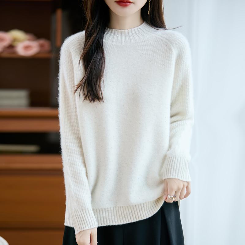 Женский кашемировый свитер Qinghe кашемир 30% кашемир 70% шерсть осенне-зимний пуловер теплый и модный