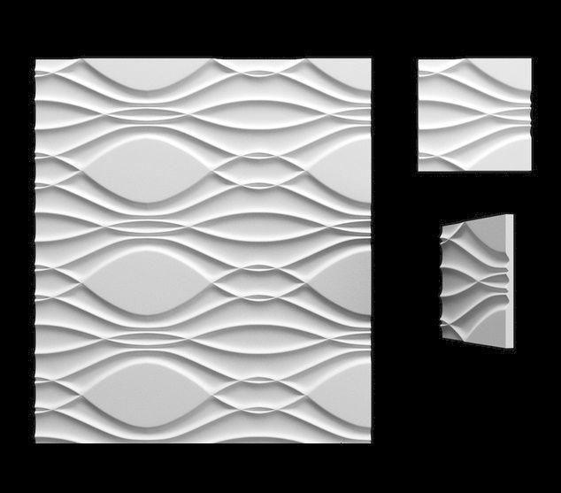 3D стеновая панель Форма для гипсовой, гипсовой или бетонной плитки для декоративных стеновых панелей "Милан"
