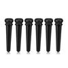 Set of 6 Ebony Guitar Bridge Pins with Abalone Shell Decoration for Acoustic Folk Guitars