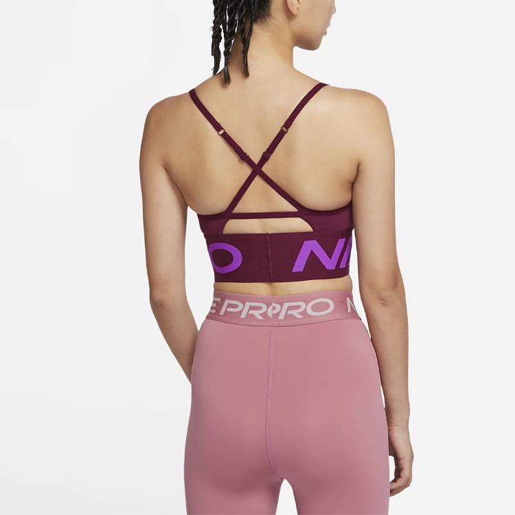 Nike Спортивный жилет для тренировок с низкой поддержкой, женские топы, темно-свекольный CT3765-638
