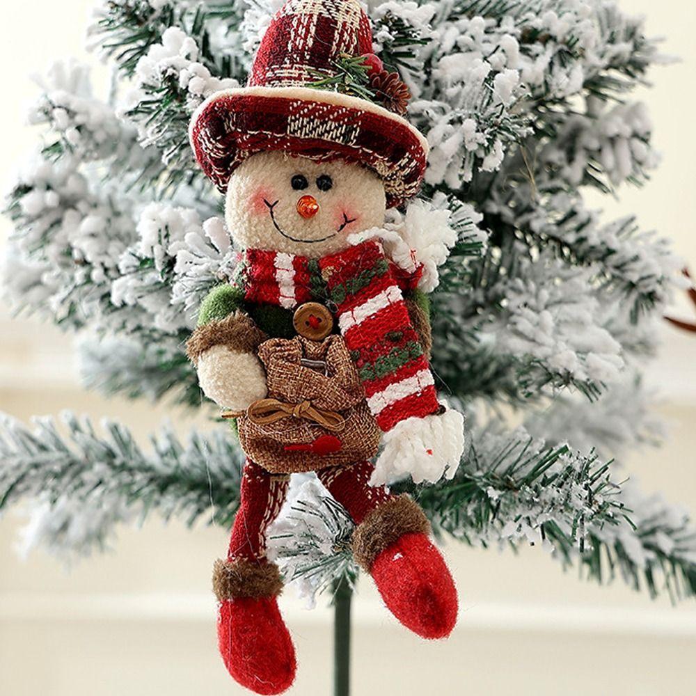 Sitting Christmas Plush Doll Hanging Decor Cartoon Merry Christmas Decoration  Home Xmas Decor