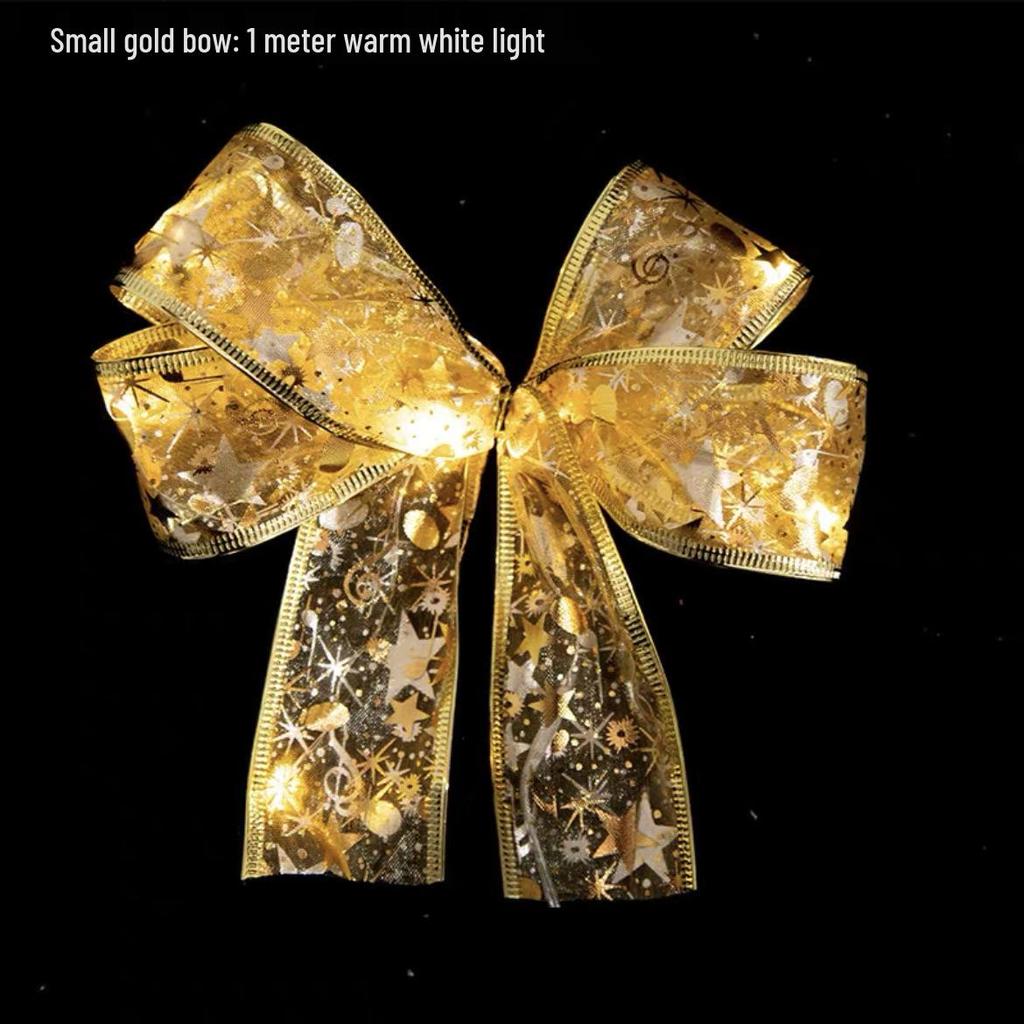 Праздничная лента светодиодная гирлянда и елочные украшения - Набор рождественских шаров и светодиодной ленты