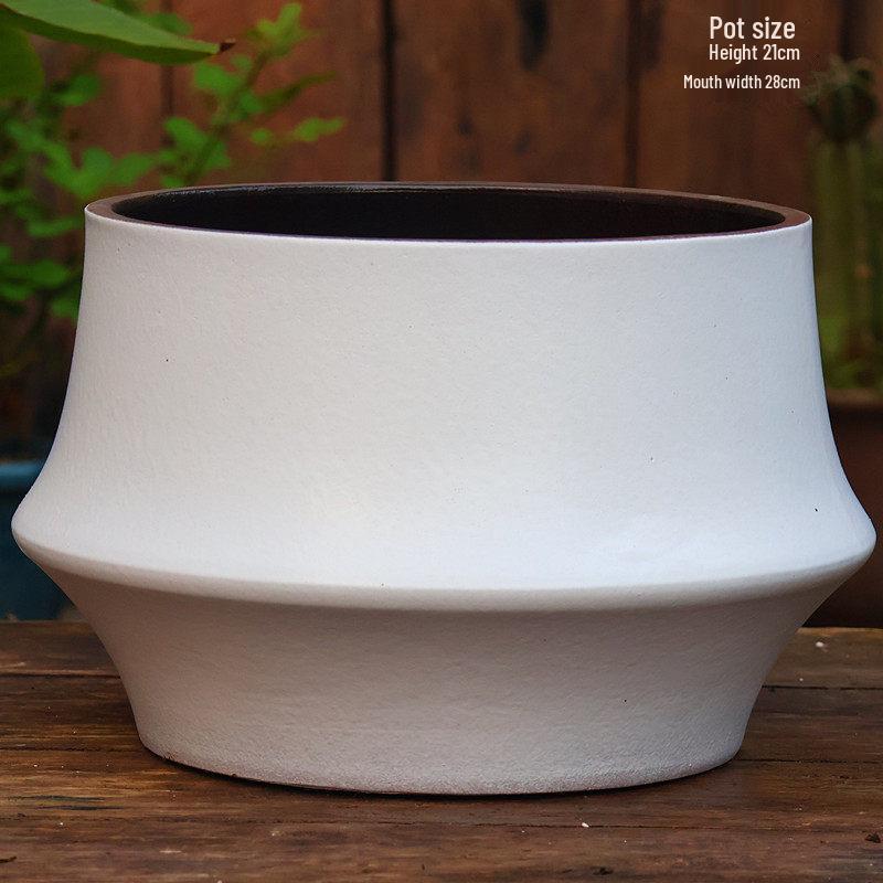 Large Retro Handmade Ceramic Flower Pot for Bougainvillea and Bird of Paradise