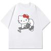 Womens Breathable Cotton Tshirt 2026 Summer New Sport Hello Kitty Printed Casual Round Neck Y2K Short Sleeve Trendy Top