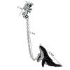 Women Brooch Cute Clothing Badge Adorable Whale Shape Shining Inlaid Collar Needle