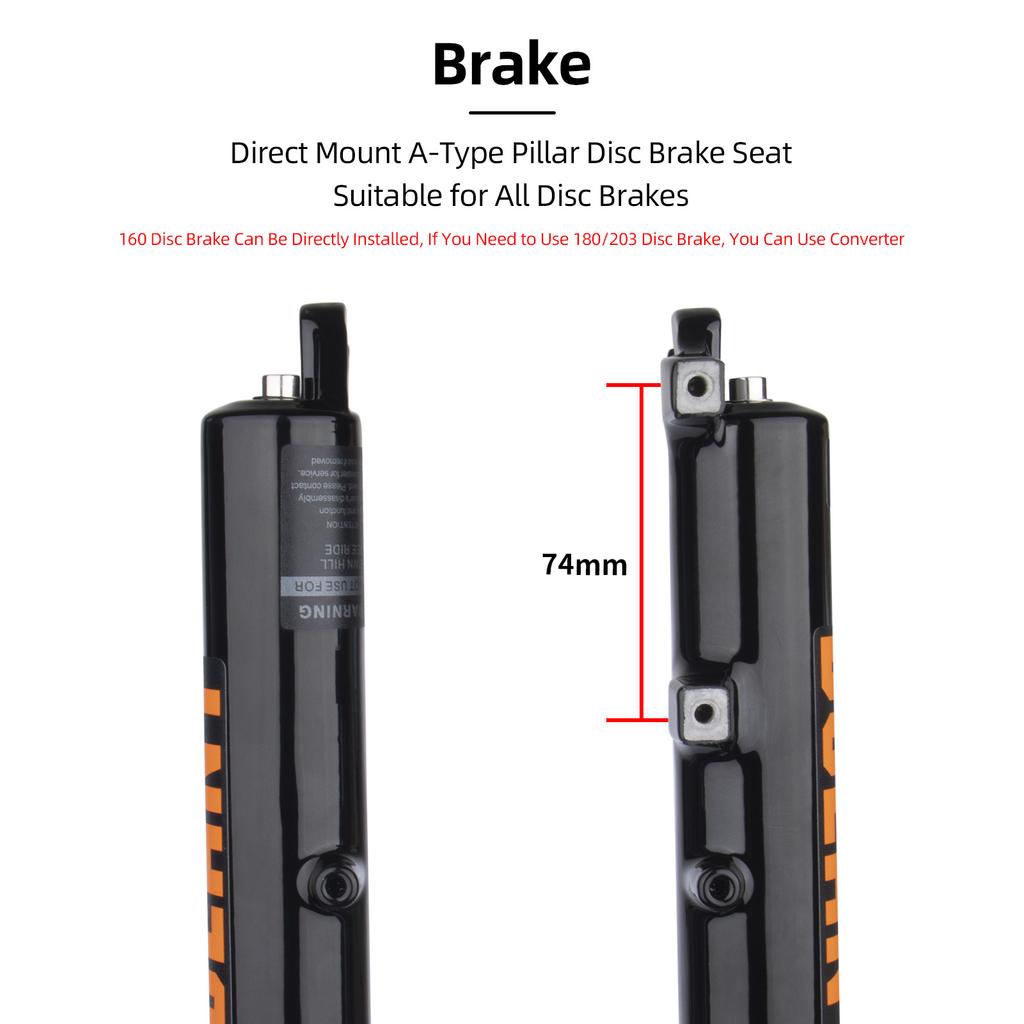 Professional Air Pressure Front Fork Made of Aluminum + Magnesium Alloy Suitable for 27.5/29 Inch