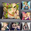 Аниме Человек-паук J-JoJo B-Bizarre A-Adventure Наволочка Квадратная Двусторонняя Печать Короткий Плюш Чехол на Подушку для Дивана Спальня Подушка
