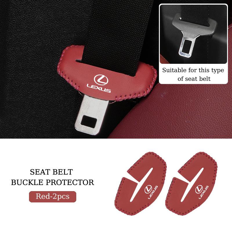 Car Seat Belt Buckle Protector Cover Anti-Scratch Mat Accessories For Lexus IS250 IS200 CT200h GS300 LS430 RX450h LX570 IS300