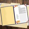 No Inserts A4 Agreement Folder PU Leather Contract Book Certificate Diploma Cover  Conference
