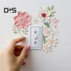 Flower Switch Sticker Removable Self-adhesive Waterproof PVC Living Room Bathroom Light Switch Wall Socket Outlet Decoration Decal
