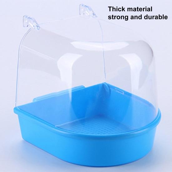 Easy To Clean Transparent Bird Bath Cage Convenient Bath Bathroom for Small Birds