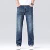 Весна/Лето Новое поступление Мужские джинсовые брюки стрейч средней посадки Прямого кроя Свободной посадки Повседневные длинные брюки
