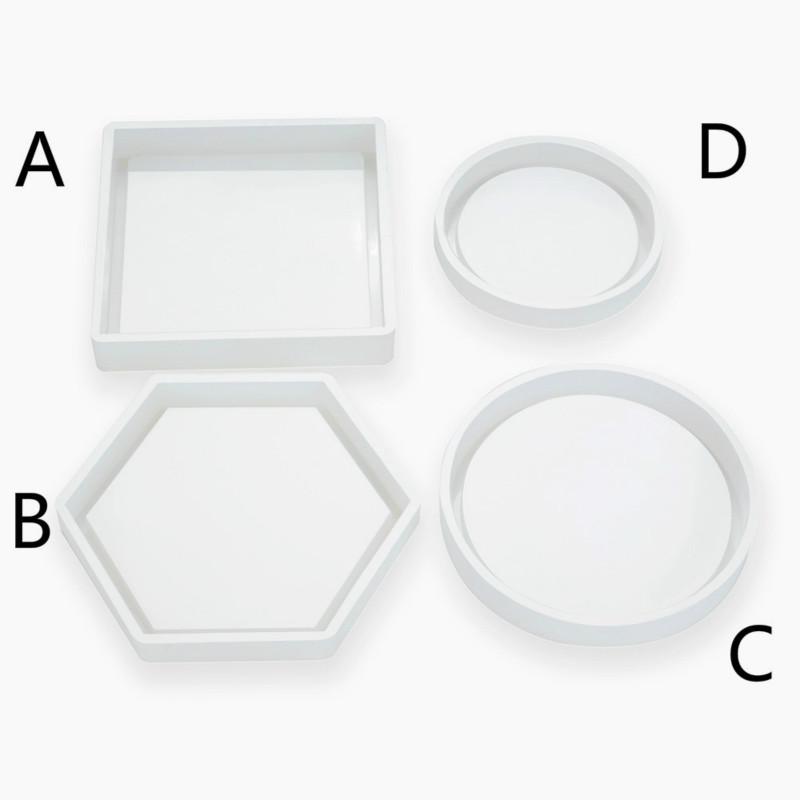 Silicone Flower Pot Base Mould Cup Mat Mould Crystal Epoxy DIY Mould