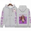 Fashion Sport Anime Demon Slayer Kimetsu No Yaiba Funny Kamado Nezuko Print Fashion Zipper Coat Oversize Hoodie Sweatshirt