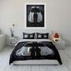 Sleek silver sports car top view Print Bedding Set 1 Duvet Cover 2 Pillowcases for Adult and Children Luxury Gift Full Size