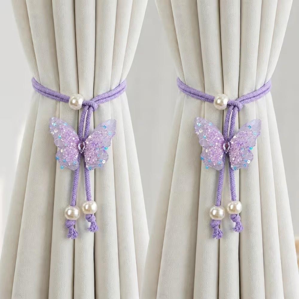Adjustable Creative Curtain Straps Sequin Curtain Buckle Sweet Curtain Holders Drapes Tiebacks