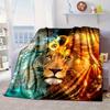 Lion In The Wild Blanket Flannel Blanket for bed, sofa, Camping, Hiking, Picnic Essentials, gift for family Fan gifts