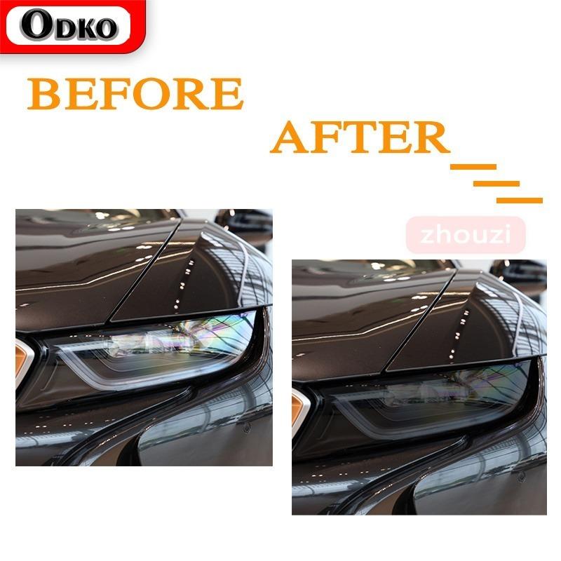For BMW i8 2014- 2 Pcs Car Headlight Tint Black Vinyl Protective Film Protection Transparent TPU Sticker Accessories