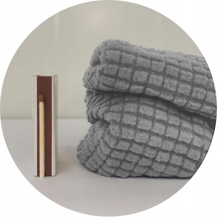 Light Gray Thick Gray Checkered Chair Cover