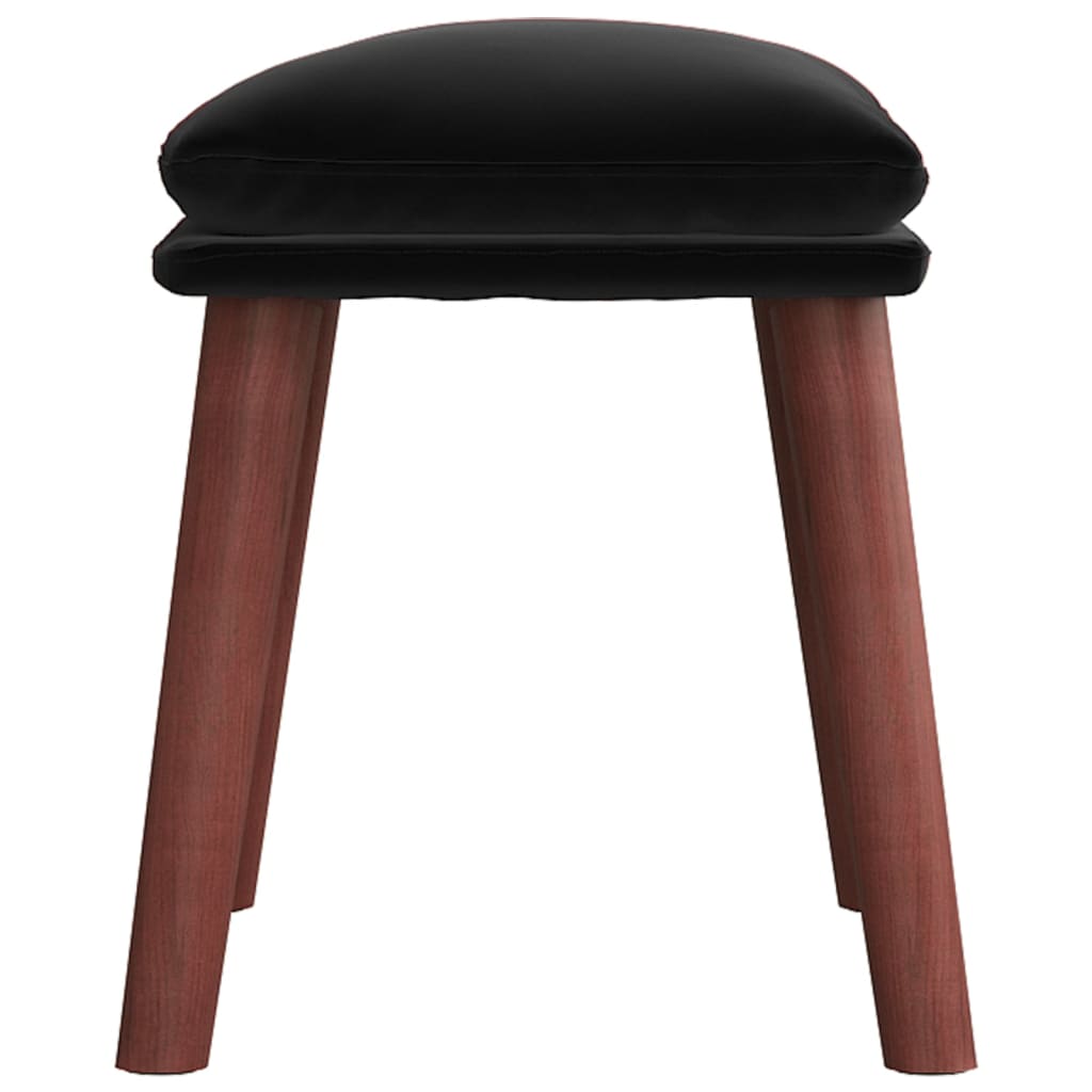 Footstool Black 45 x 29.5 x 35 cm Velvet