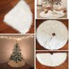 1Pcs Home Outdoor Christmas Decoration White Plush Christmas Tree Skirt