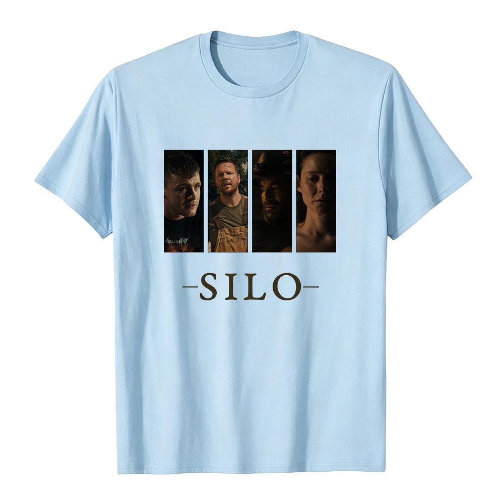 Футболка с принтом сериала SILO Научная фантастика Хлопок Летняя с коротким рукавом Унисекс Уличный стиль Круглый вырез Модная Повседневная Мужские Футболки Топы