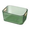 Настольная корзина для хранения, прозрачная зеленая акриловая корзина для хранения средств по уходу за кожей, косметика L