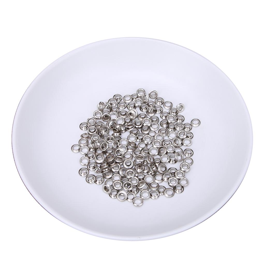 100 Set Brass Eyelet Clothing Bag Accessory Double Side 4mm Eyelet Grommet Kit