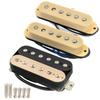 Musiclily Pro ST-60SE Staggered Alnico 5 Single-Coil Pickups and Humbucker HSS Neck, Middle, and Bridge Pickup Set for Strat Electric Guitars (Zebra)
