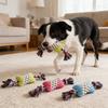 Plush Candy Dog Toy Interactive Chew Toy Rope Squeaky Stuffed Knot Puppy Tug of War Toy