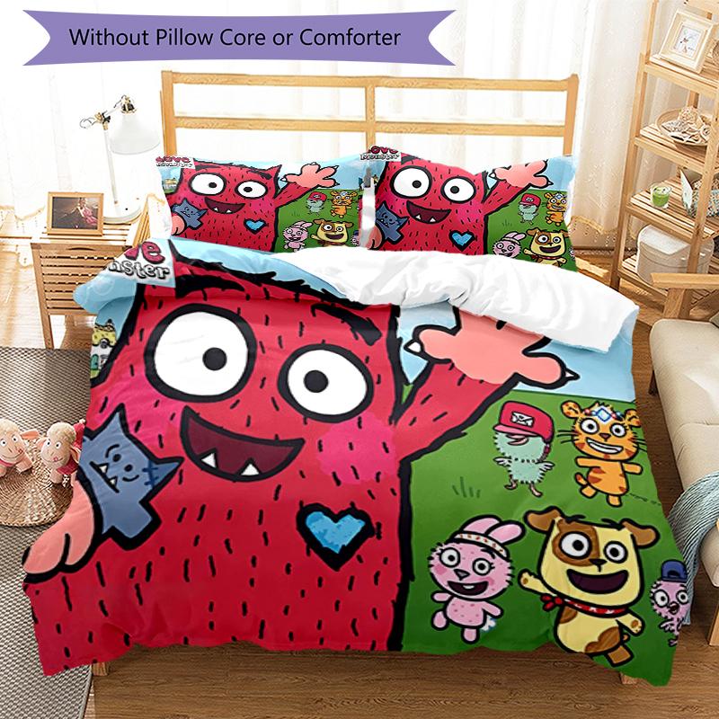 3pcs Little My Bedding Set Duvet Cover Closure Includes 1 Duvet Cover & 2 Pillowcases, Soft and Comfortable for All Seasons.