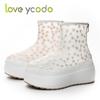 Брендовые летние дышащие сапоги Love Ycodo на толстой подошве, модные сетчатые сапоги с увеличением, удобные дышащие ботинки на толстой подошве для девочек и студентов