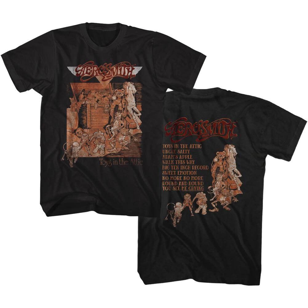 Aerosmith Toys In The Attic Cover Art Black Adult T-Shirt