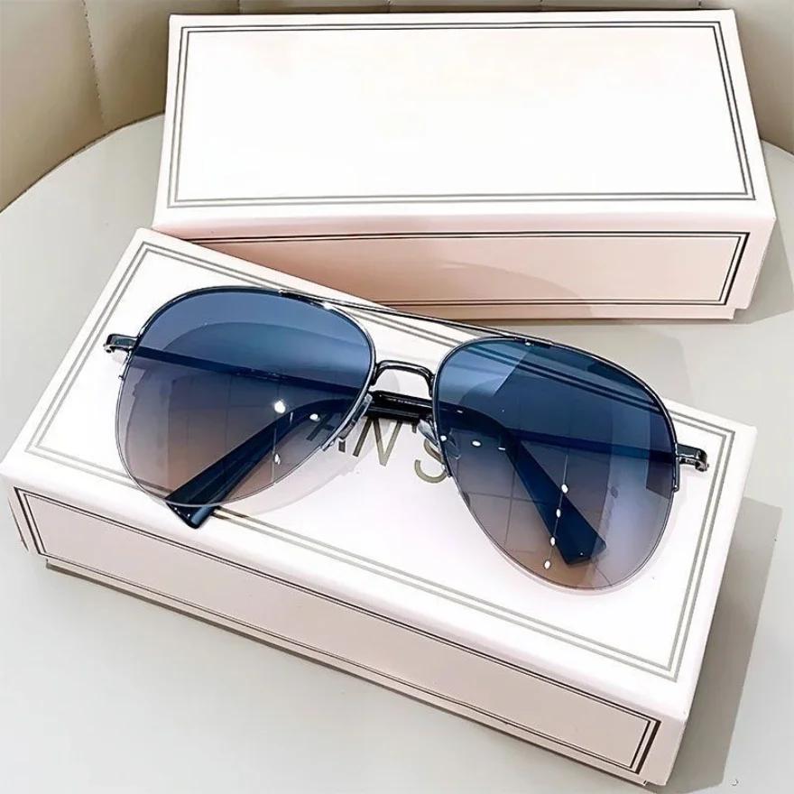 Fashion Gradient Sunglasses for Men Punk Pilot UV400 Sun Glasses Designer Shades Travel Driving