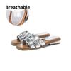 Braided Half Slippers French Style Outdoor Sandals Thick Heels All-match Casual Shoes Beach Shoes for Women