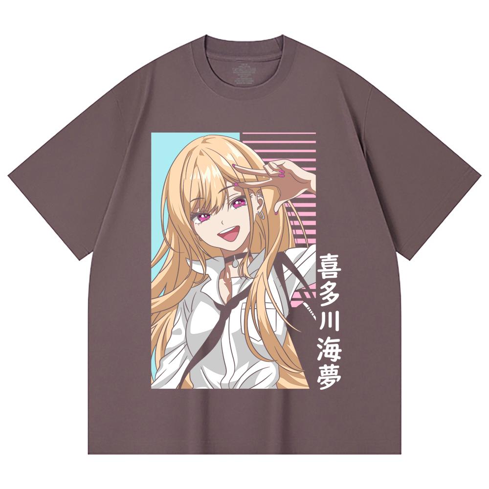230 г/м² 100% хлопок My Dress Up Darling V2 Принт Унисекс Тяжелая хлопковая футболка