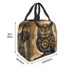 Steampunk Owl With Clock And Gears Insulated Lunch Bag for Kids School Cooler Thermal Food Box Tote Lunch Boxes Container