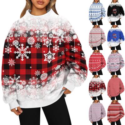 Женский свитшот с воротником-стойкой, осенний, удобный, оверсайз, нарядный пуловер, свитшоты без капюшона, уютные топы с высоким воротником