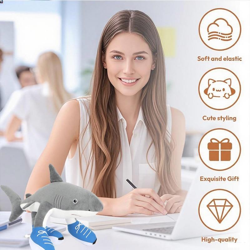 Tralalero Tralala 40cm Funny Shark Plush Toy with Sneakers, Soft Cuddly Stuffed Animal for Kids and Adults Birthday Gift