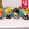 Аниме One Piece фигурка Q-версия сидячая позиция Луффи Зоро Санджи Нами кукла модель модная игрушка автомобильное маленькое украшение