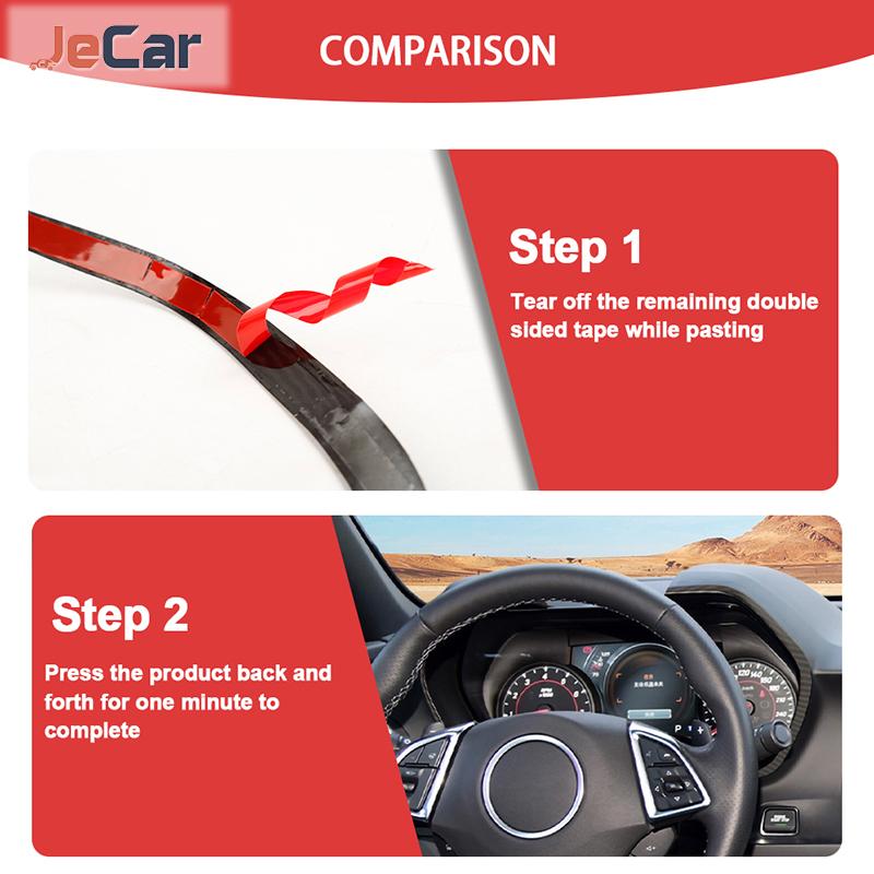 JeCar Carbon Fiber Car trument Панель приборов Рамка Полосы Декоративная Крышка Для Chevy Camaro 2016 Up Car Interior